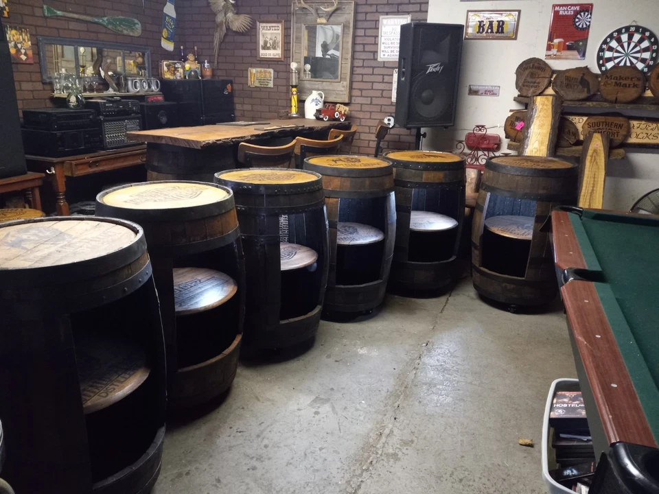 LOCAL PICKUP ONLY Whiskey Bourbon Barrel Cabinet Buffalo Trace - Image 4 of 4