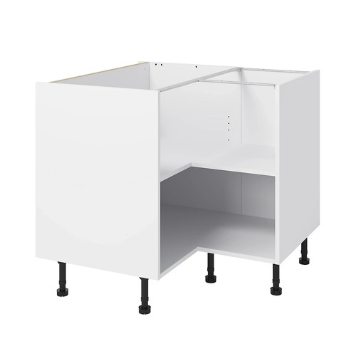 Flat-Pack Base L-Corner Cabinet Unit, 900x900mm, White | eBay UK
