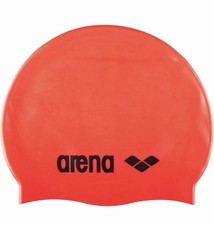 Arena Classic Silicone PVC-free Swim Cap Unisex Floured-Black bright Orange 