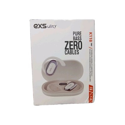 Exs Utility Pure Bass Zero Cables K118 Bluetooth Translating Ear Buds New In Box