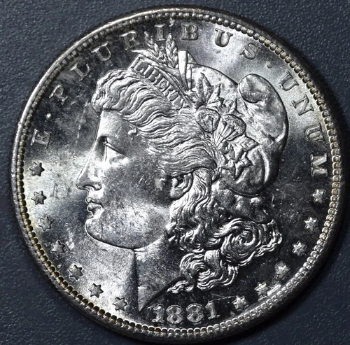 1881-S $1 MORGAN SILVER DOLLAR KM# 110 Grade:  Gem BU A6109