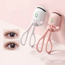 Electric Heated Eyelash Curler USB Rechargeable Fast Heating Lasting Perm Women