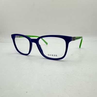 Guess Youth Unisex Square Full Rim Lightweight Eyeglasses GU9207 Blue/Green