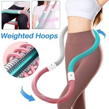 Foldable Weighted Soft Spring Hula Hoop for Adults, 3.3lb for Home and Travel