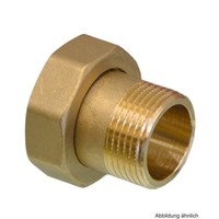 "Messing Anschlussverschraubung Flachdichtend, 1/2\" Ag X 3/4\" Ig"