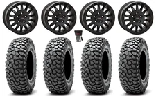 System 3 SB-8 Bdlk 15" Wheels Bk +38mm 35"RocScraper Sticky Tires RZRTurboR&ProR