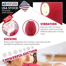 Rose Licking Vibrator Clit Sucker Dildo Women G-Spot Massager Sex Toys for Women