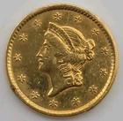 1851 Liberty Head Type $1 Golden Dollar Coin - Philadelphia Mint