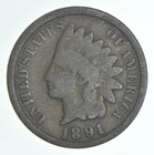 1891 Indian Head Cent AC Average Circ *9579