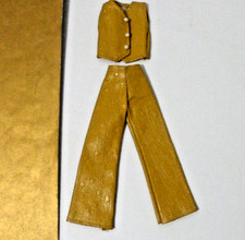 VEST SLACKS VINYL OUTFIT CLONE MADDIE MOD BARBIE SAME SIZE DOLL CLOTHES 1970s