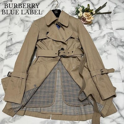 BURBERRY BLUE LABEL Trench Coat Removable Liner Beige Women's Size