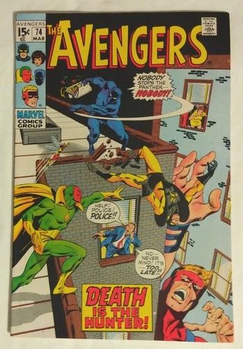 Avengers #74 1970 Vintage Marvel Comic Black Panther Wasp Vision Yellowjacket
