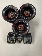 Sure Grip Twister Black White swirl 62mm roller skate speed wheels truck abec 5