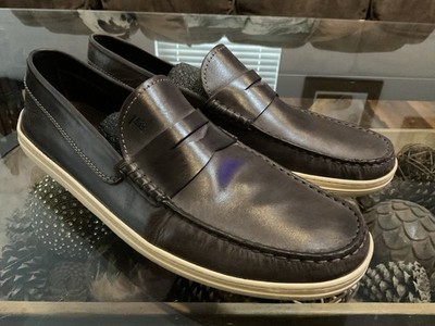 Tods Men s Brown Suede Loafer Shoes Moccasin Size 8 US Made In Italy