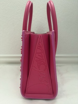 Christian Louboutin Pink Calf Leather Spiked Paloma Mini Satchel