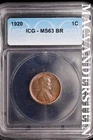 1920 Lincoln Wheat Cent- ICG MS-63 Brown- Better Date #SLM452