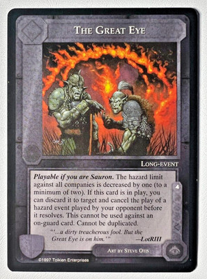 MECCG LotR ICE Middle Earth The Great Eye MEAS Against the Shadow Rare