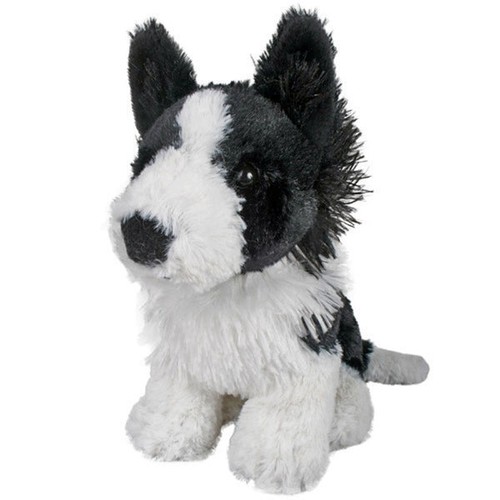 Border Collie dog soft plush toy LITTLE MATEY 8"/20cm Minkplush dog toy - Picture 2 of 3