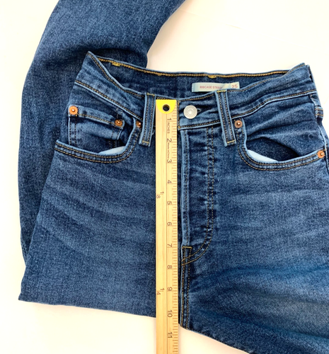 Levis Ribcage Straight Jeans Womens 25 High Rise Button Fly Relaxed Denim - Imagen 5 de 10