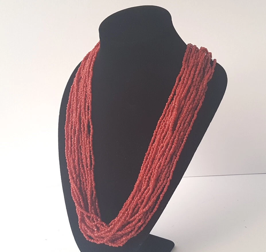 Antique Coral Necklace Neck Chain Real Coral L797 eBay
