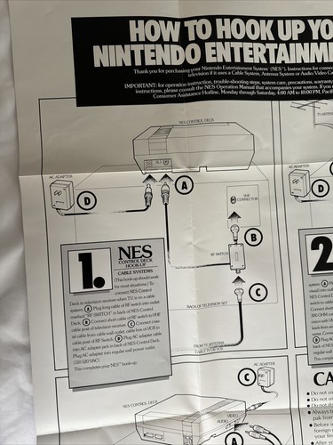 Vintage Nintendo Print Ad NES Poster 1987 Playing With Power Double Sided Games - Picture 5 of 8