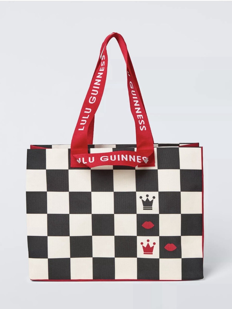LULU GUINNESS 💋♟️CHESS BOARD TOTE BAG BNWT Waitrose John Lewis
