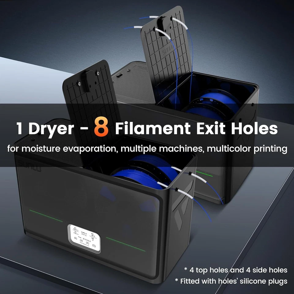 SUNLU 3D Filament Dryer S4 Temperature Balance LCD Display Hold 4*1KG Spool ABS - Image 3 of 4
