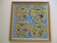 24" TSS PAINTING CONTEMPORARY MODERNIST AMERICAN ABSTRACT PORTRAIT EXPRESSIONIST