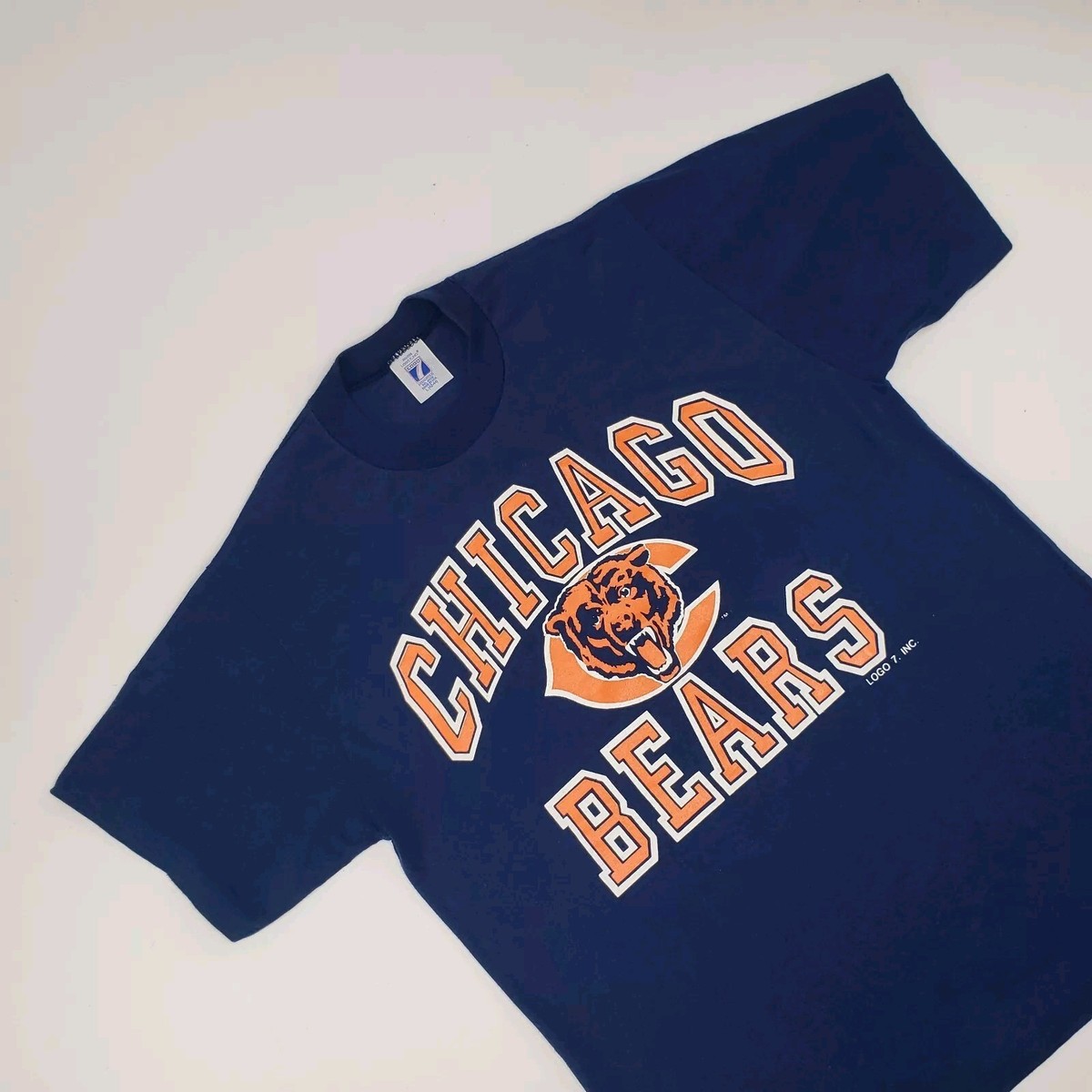 Vintage 80s Logo 7 Chicago Bears Jersey T Shirt Single