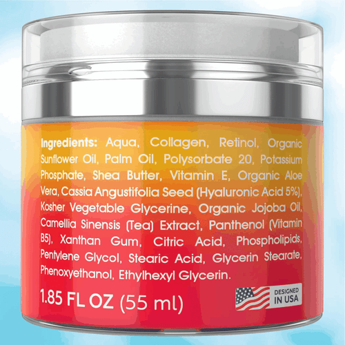 Retinol Cream for Face Collagen Retinol Moisturizer with Hyaluronic Acid 1.8 Oz - Picture 8 of 9
