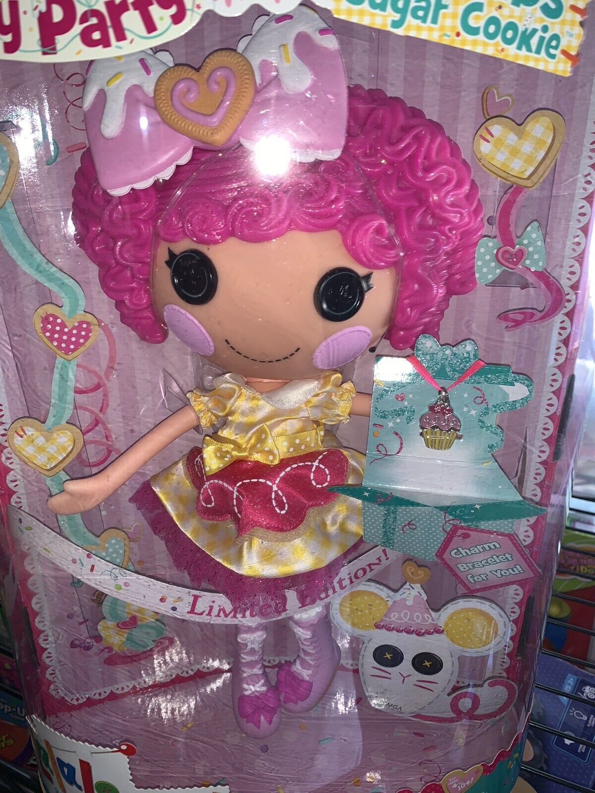 Fantasia Lalaloopsy Crumbs Sugar Cookie Pop Amarela e Rosa Sulamericana