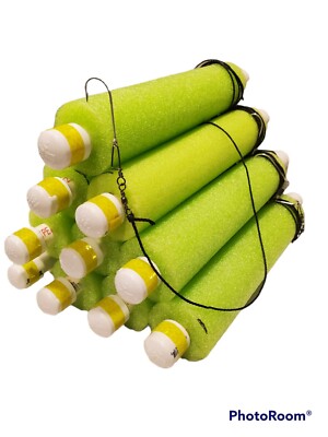 Cajun Catfish Jugline fishing Noodle Jugline Lot of 10 Green