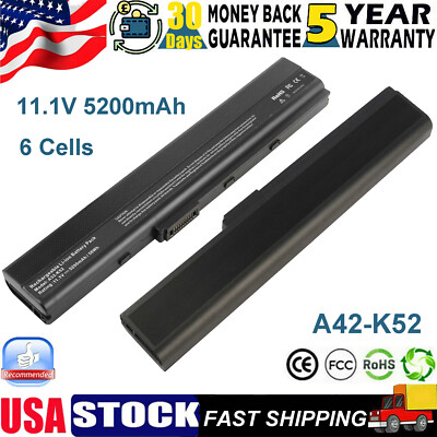 Battery for ASUS A32-K52 A41-K52 A42-K52 A31-K52 A52F A52J K52F K52J X52F Laptop