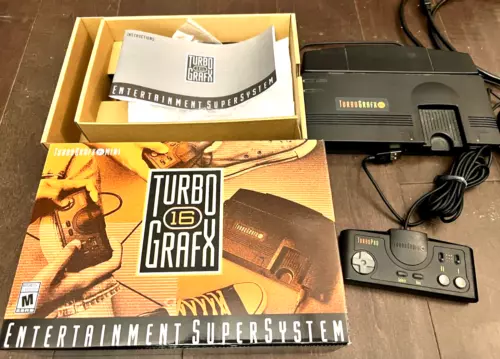 Turbografx 16 Mini Video Game Console - OPEN BOX w AC Adaptor + Controller TG16