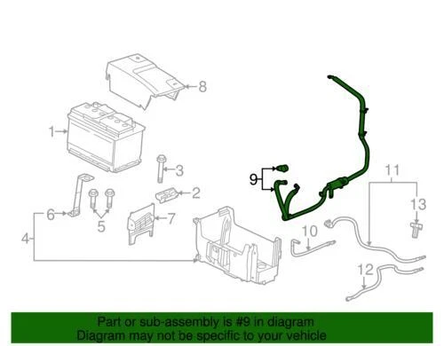 Conjunto de cable de batería negativo positivo Chevrolet GM 2014-2015 genuino 23298210 Foto 4 de 4
