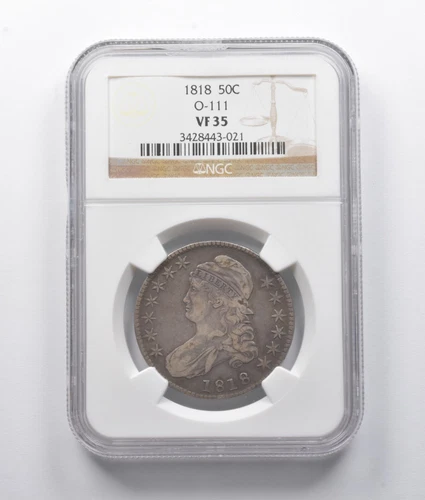 VF35 1818 Capped Bust Half Dollar O-111 NGC *7633