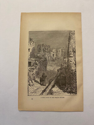 Moquis Hopi Tribe Native American Tribe Arizona Abandoned Town c. 1877 Print