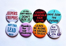Vintage Reproduction Pinback Buttons Magnets Bottle Openers. Set 39