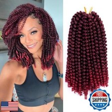 ROKTRESS Spring Twist Crochet Hair - 8 Inch 6 packs Braiding Ombre Colors Bob