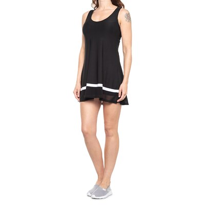 KYODAN Black 2 PC V-Neck TENNIS DRESS w/ SHORTS Womens Size LARGE 12 - 14  NEW | eBay