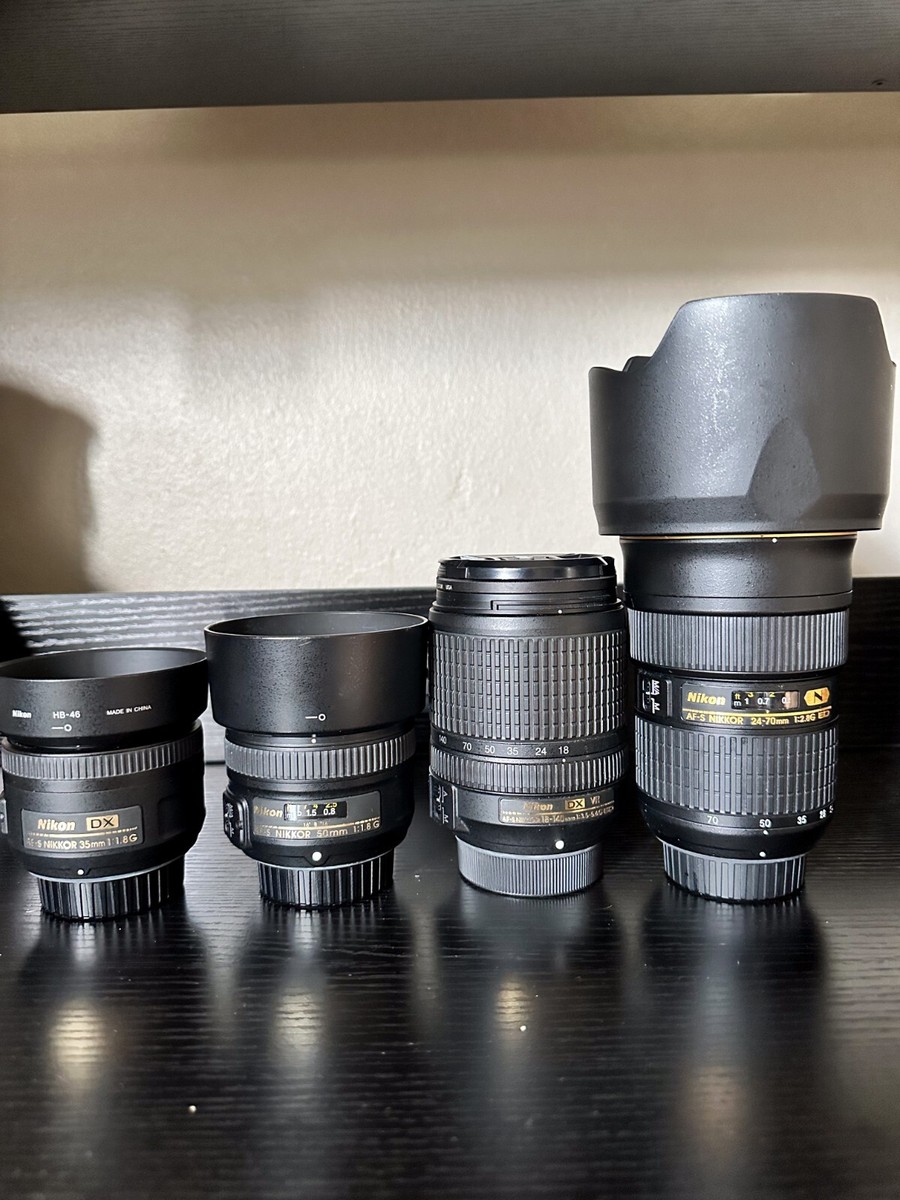 Nikon Nikkor AF-S Lens Set - 35MM, 50MM, 24-70MM, 18-140MM