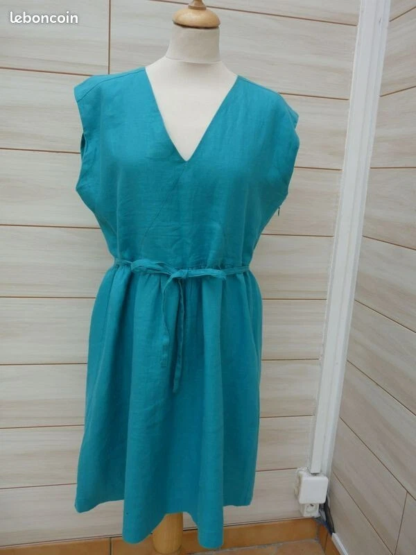 robe femme grande taille 44 en 100 lin