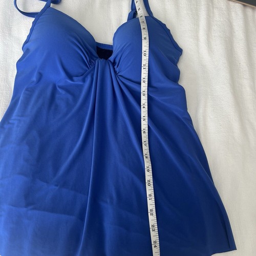 Costume da bagno Tankini Miraclesuit So Riche Marina drappeggiato ferretto coppa imbottita taglia 8 - Foto 10 di 12