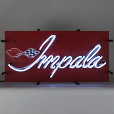 Impala Neon Sign Chevrolet Chevy Ss 348 Convertible 427 Garage Lamp Coupe 1967 Impala Neon Sign Chevrolet Chevy Ss 348 Convertible 427 Garage Lamp Coupe 1967