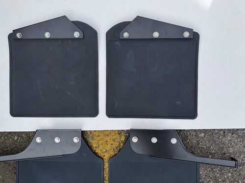 Rubber Mud Flap Set Front and Rear With Bracket for Defender 90 110 130 1986-16 - Afbeelding 7 van 19