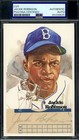 Jackie Robinson PSA DNA Coa Signed Perez Steele Postcard Cut Autographed