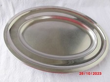 Servierplatte, Servierschale oval, Edelstahl 18/8,  36  x 25 cm