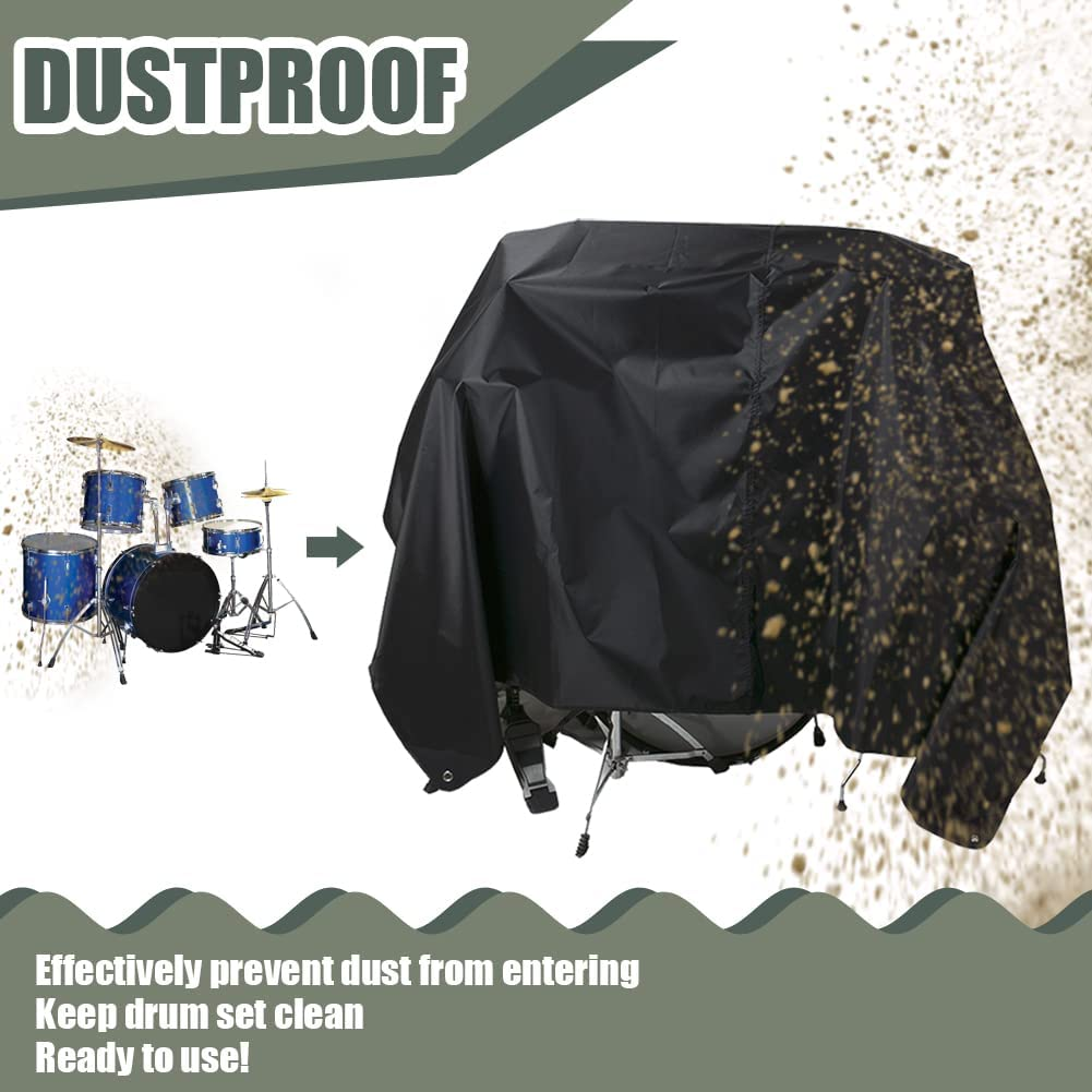 Gicov Drum Set Cover Large Waterproof Drum Set Dust Cover Electric Drum