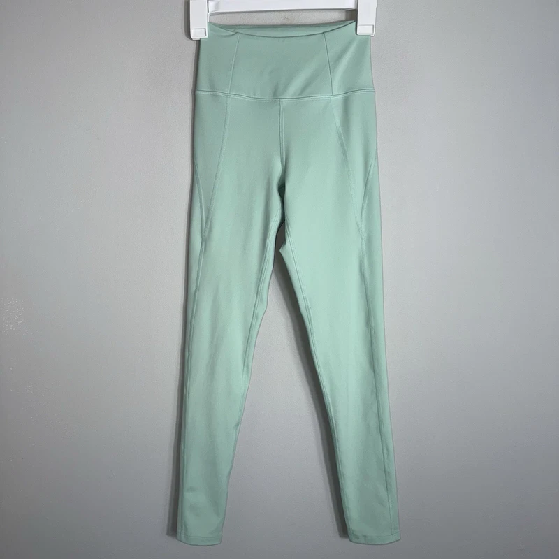 girlfriend-collective high rise light mint 28" inseam leggings