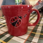 HLC Fiesta Scarlet Red Ladybug Tapered Mug Coffee Cup 15 oz. Retired Exclusive